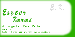 eszter karai business card